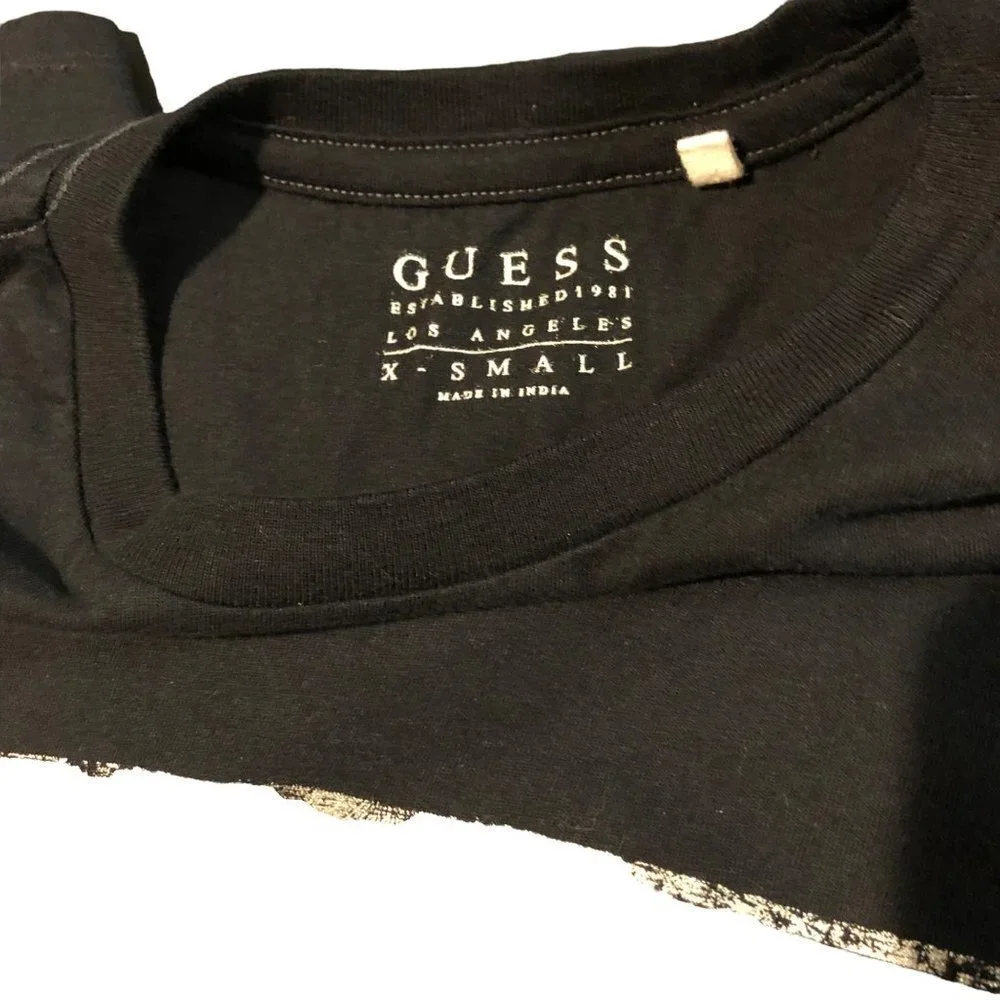 GUESS MEN'S BLACK TSHIRT SZ XS‎ - Picture 5 of 6